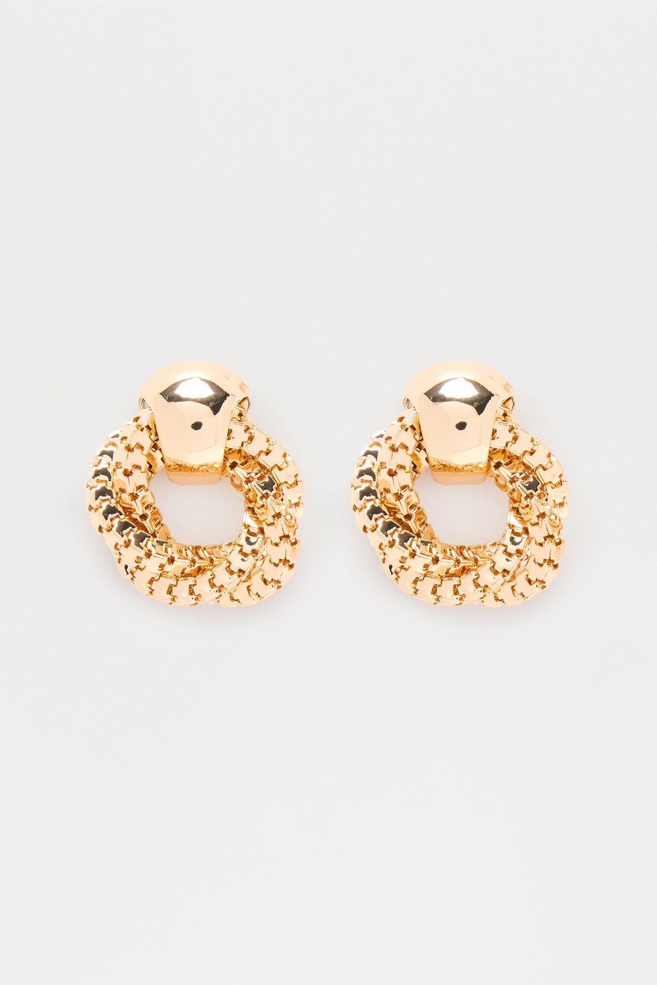 Twisted Love Drop Earrings - Gold Female Product Image