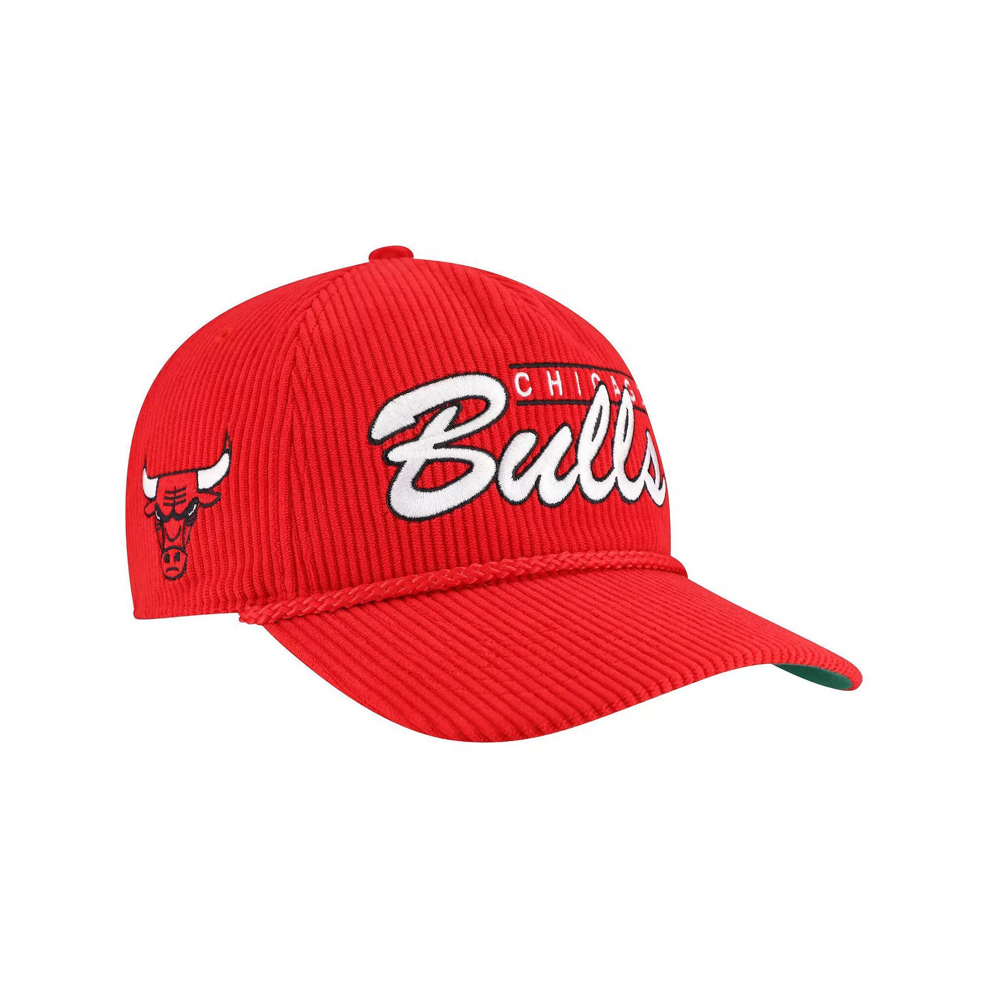 Mens 47 Chicago Bulls Double Header Sidepatch Cord Hitch Adjustable Hat Product Image