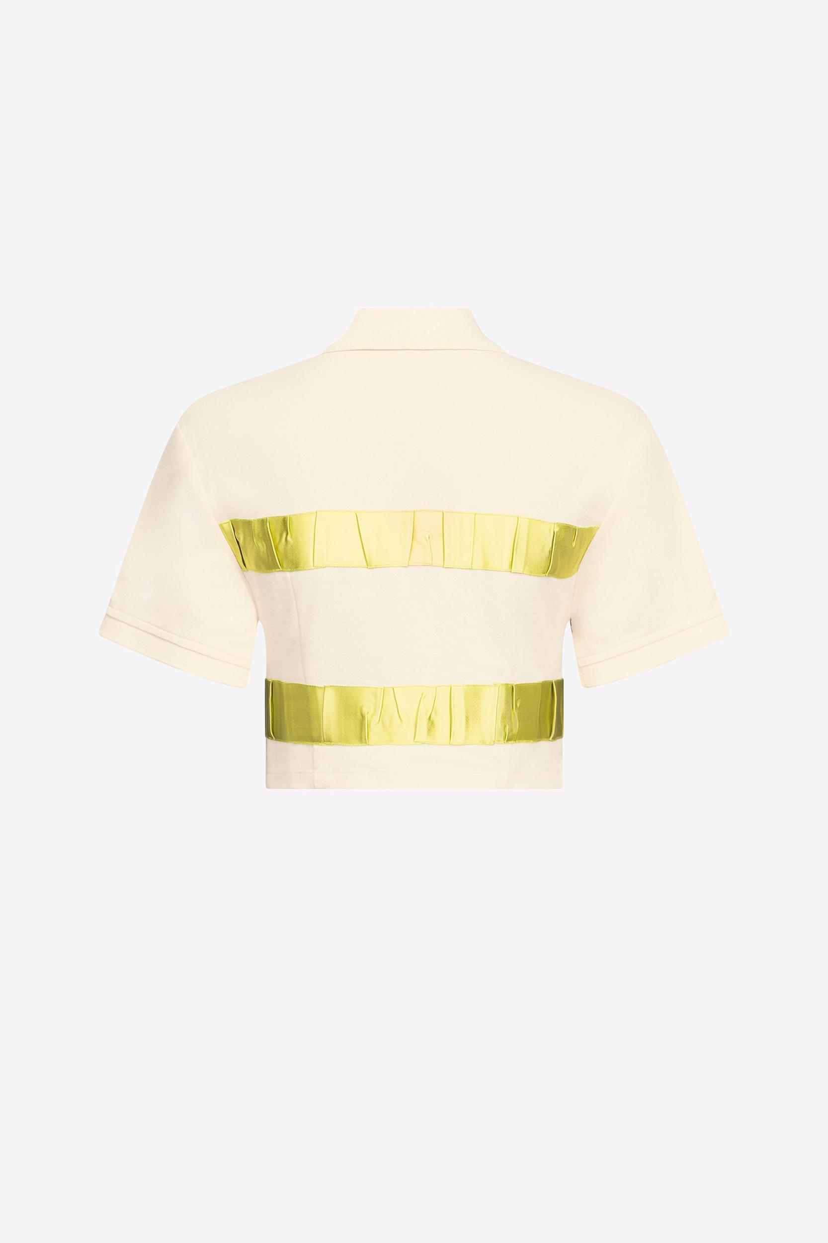 Crystal Embellished Bow Cropped Polo Product Image