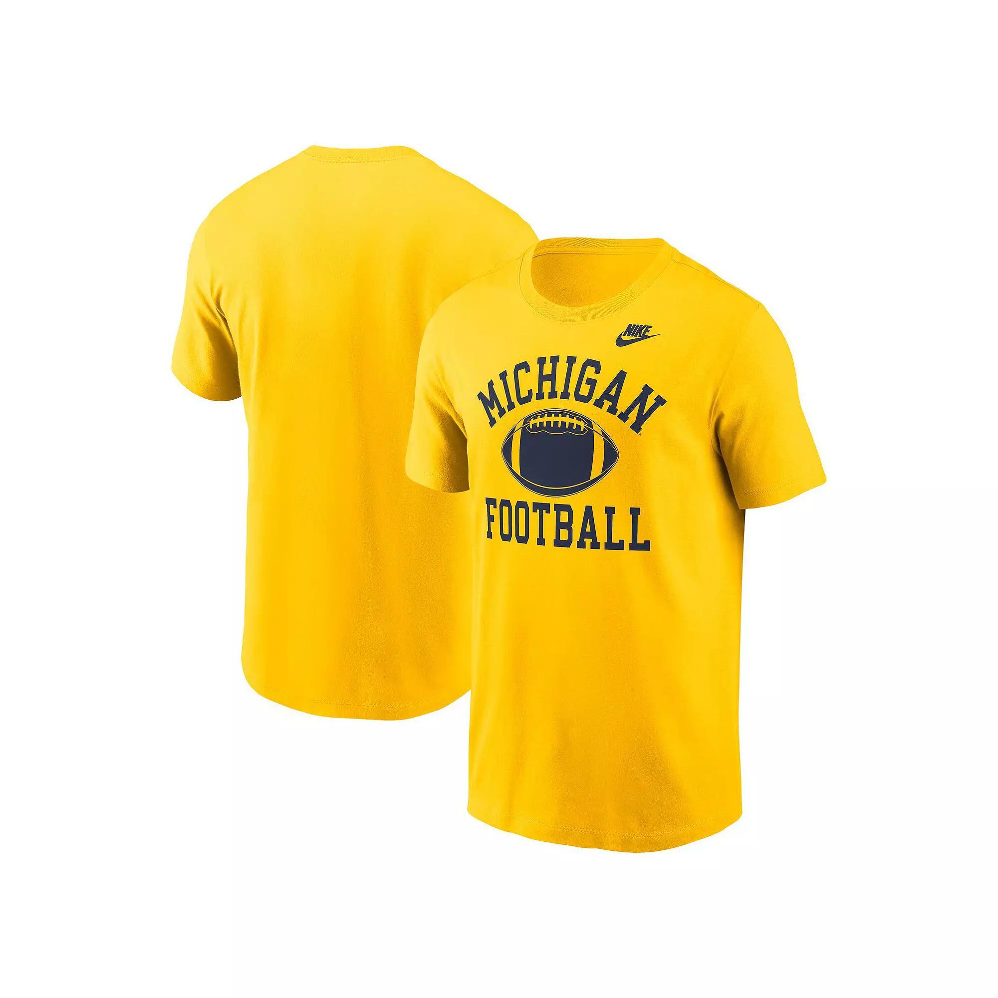 Mens Nike Maize Michigan Wolverines Legacy Football Icon T-Shirt Product Image