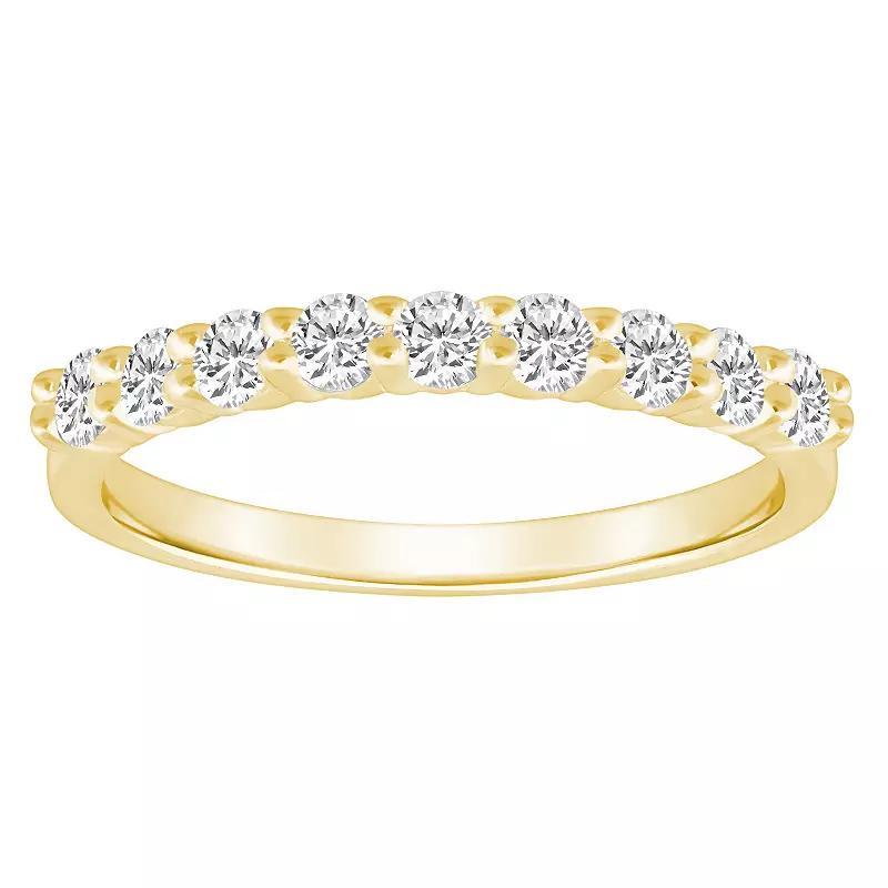 Alyson Layne 14k Gold 1/2 Carat T.W. Diamond 9-Stone Wedding Band, Women's, Size: 5.50, Yellow Product Image