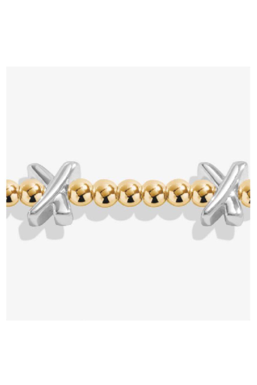 BRACELET BAR | GOLD BASE SILVER KISSES | Silver & Gold-Tone Plated | Bracelet Product Image