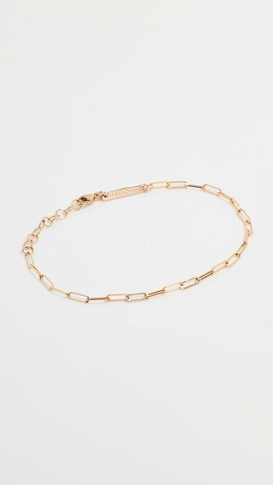 Zoe Chicco 14k Small Paperclip Chain Bracelet | Shopbop Product Image