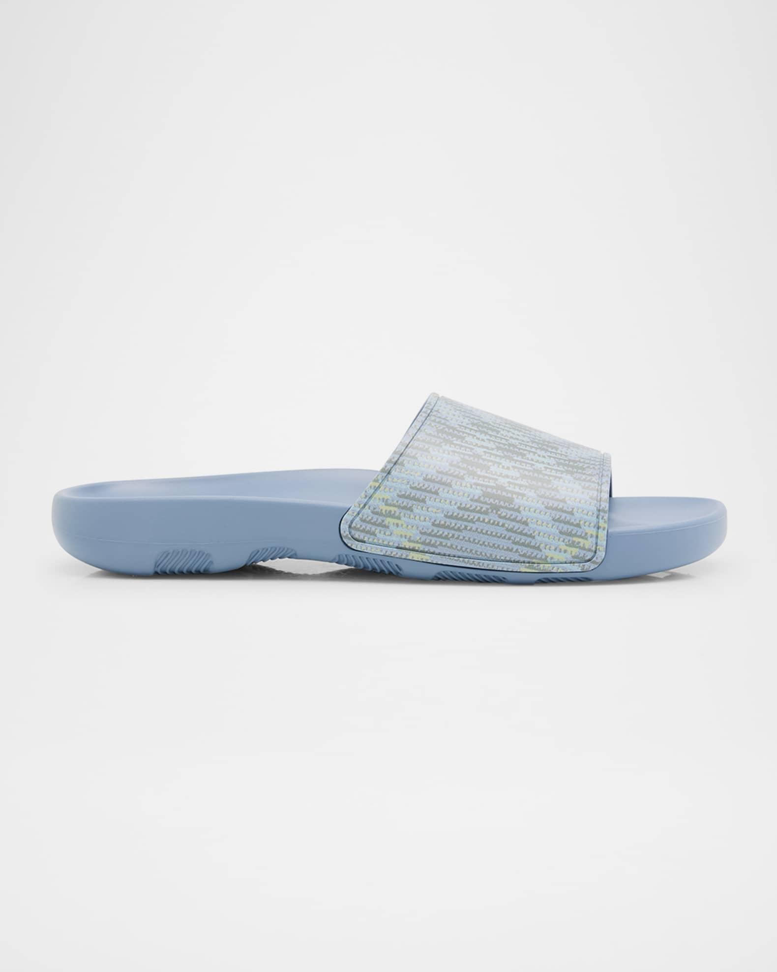 Mens Check Slide Sandals Product Image