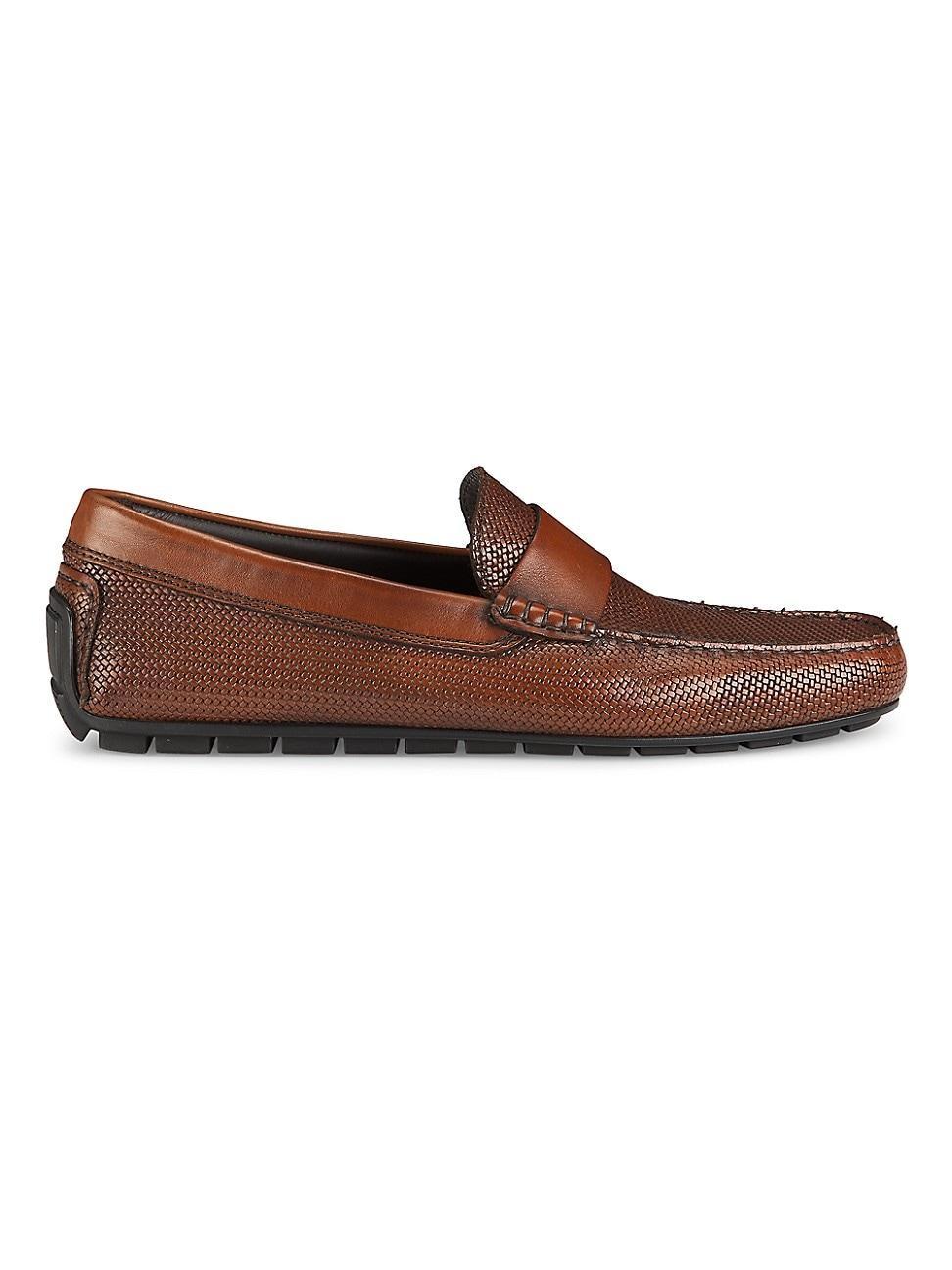 To Boot New York Mens Magnus Embossed Leather Drivers Product Image
