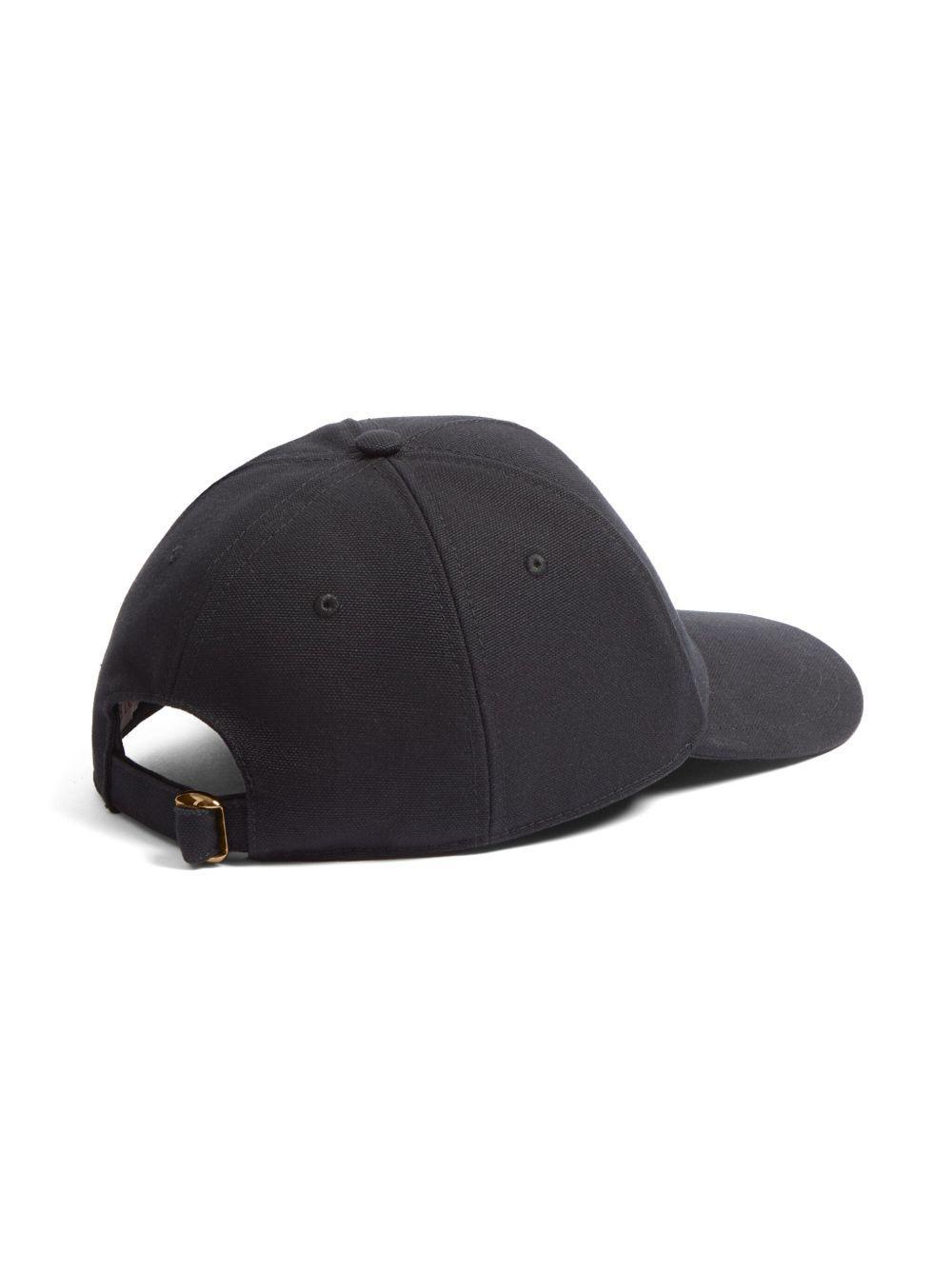 VALENTINO GARAVANI Valentino Black Chez Cotton Baseball Cap Product Image