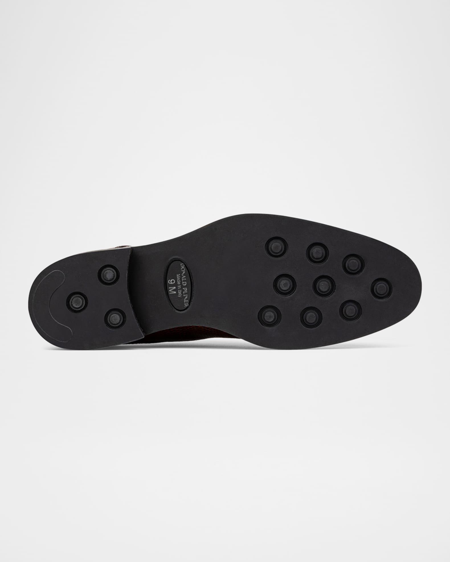 Men's Russell Lizard-Print Leather Derby Shoes Product Image