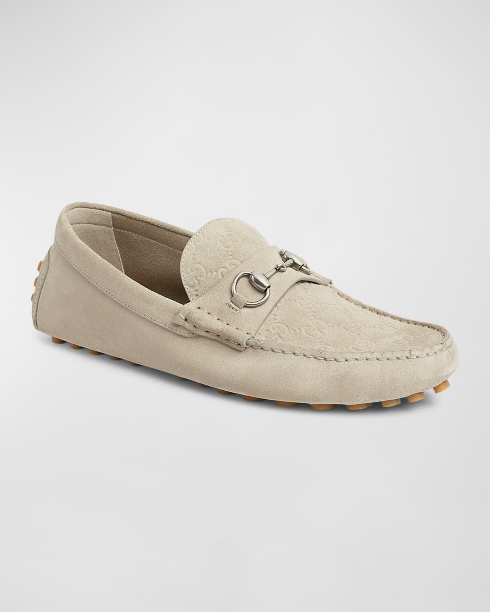 Men's Byorn Guccisima Suede Bit Loafers Product Image