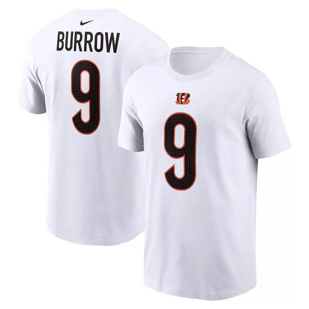 Men's Nike Joe Burrow White Cincinnati Bengals Player Name & Number T-Shirt, Size: Medium Product Image