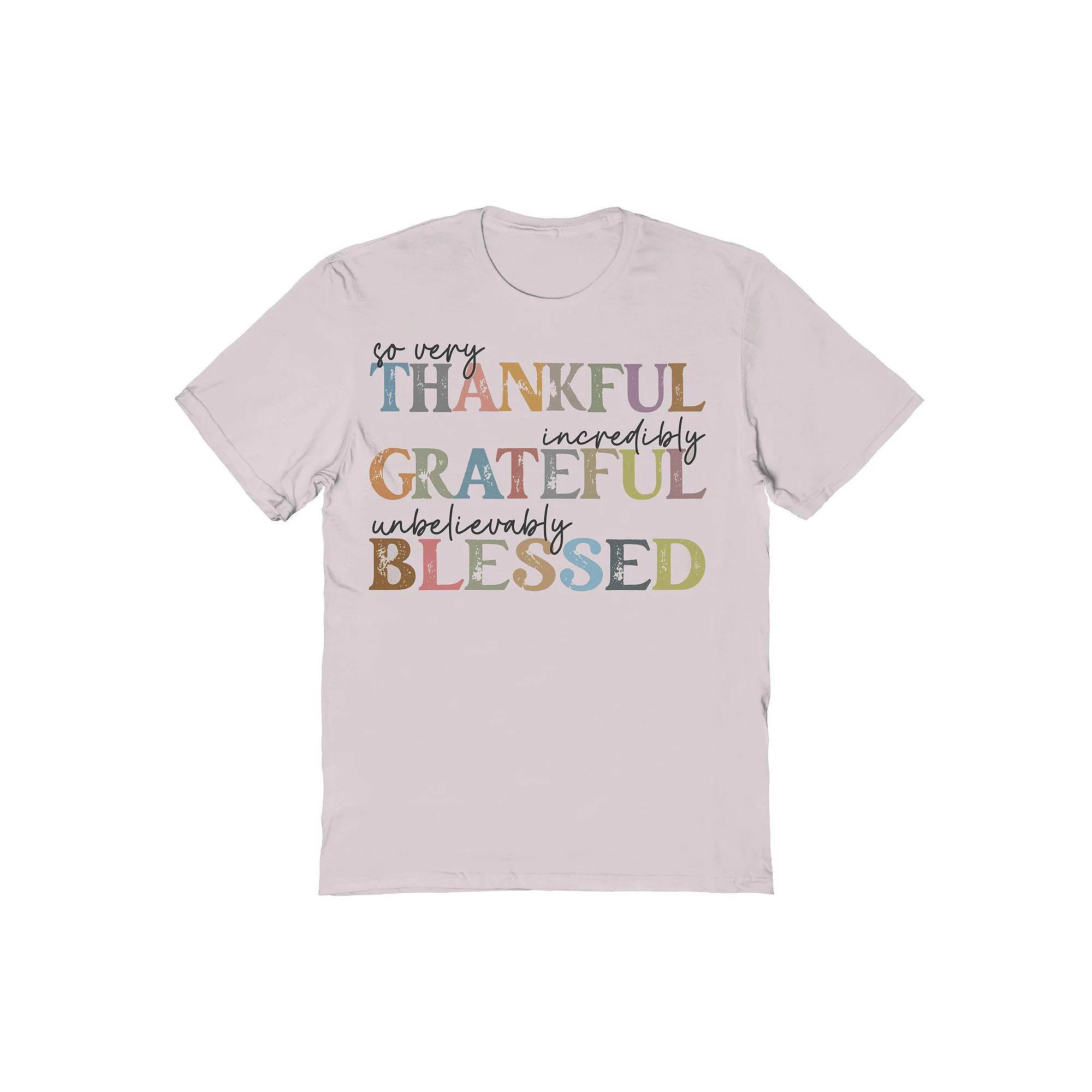 Men's So Very Thankful Blessed Easter Graphic Tee, Size: Small, Ice Grey Product Image