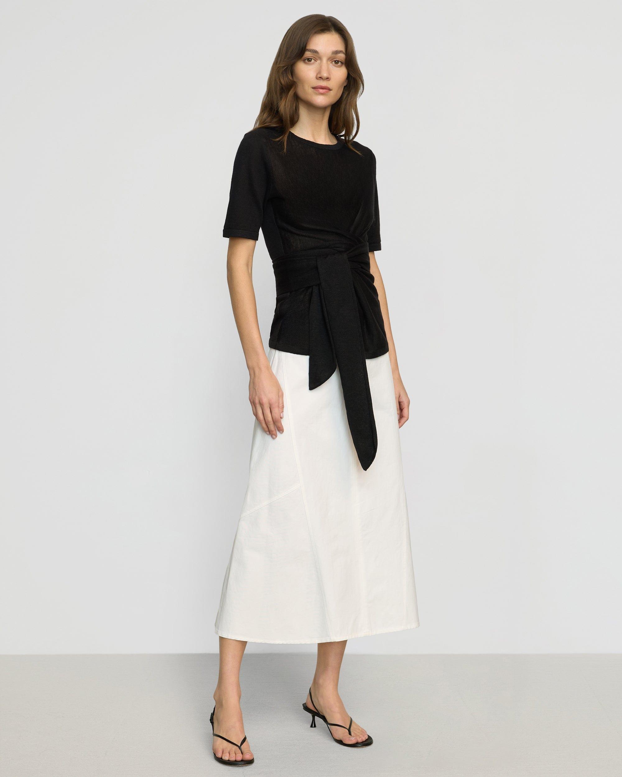 Nava Cotton Twill Flared Skirt Product Image