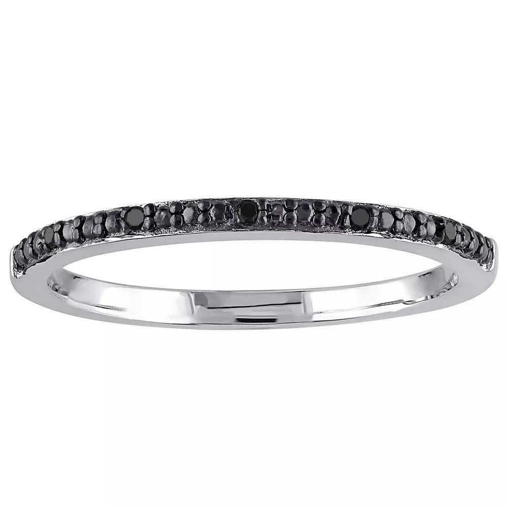 Stella Grace Sterling Silver Black Diamond Accent Anniversary Band, Women's, Size: 5.50 Product Image