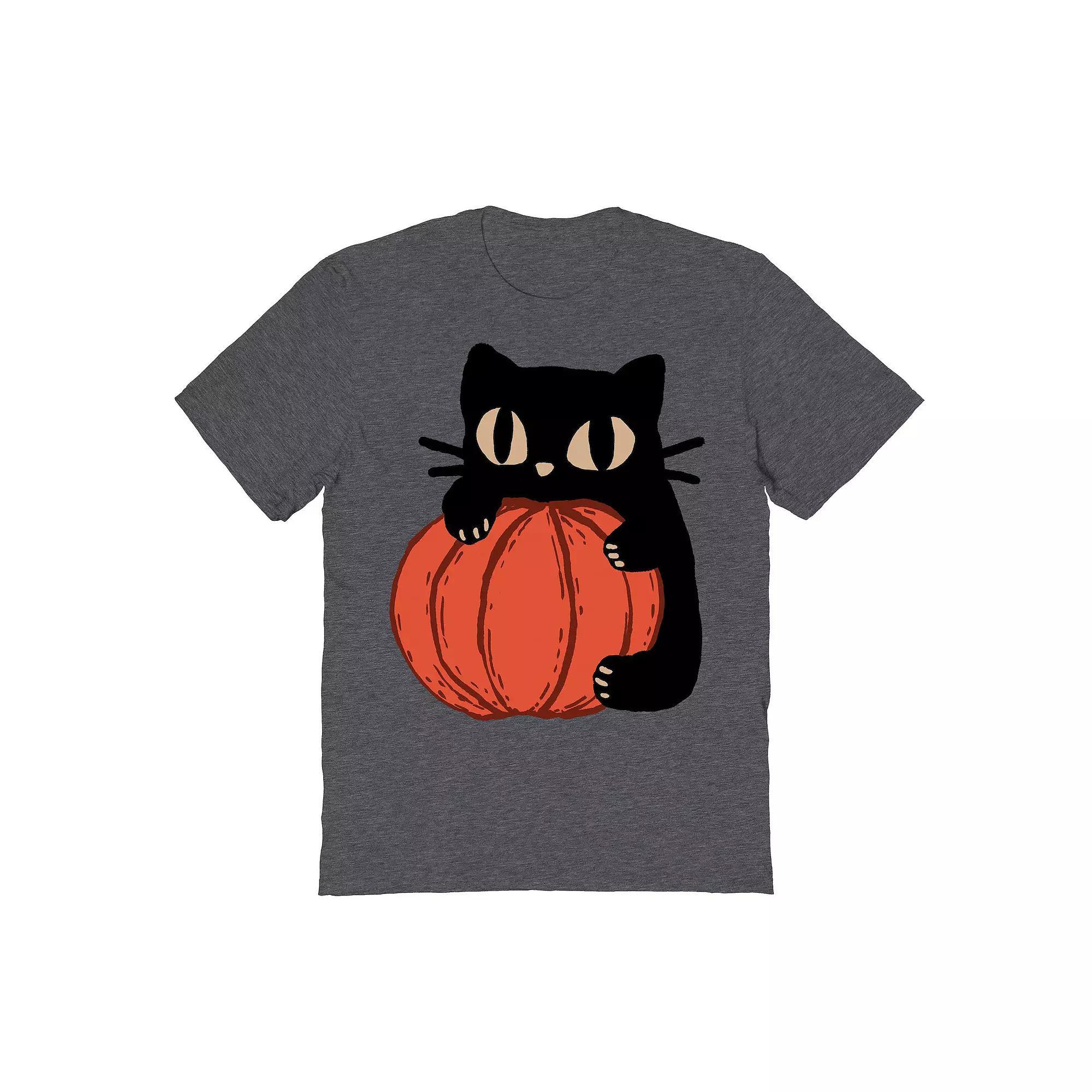 Mens This is my Pumpkin! Halloween Graphic Tee Dark Grey Product Image