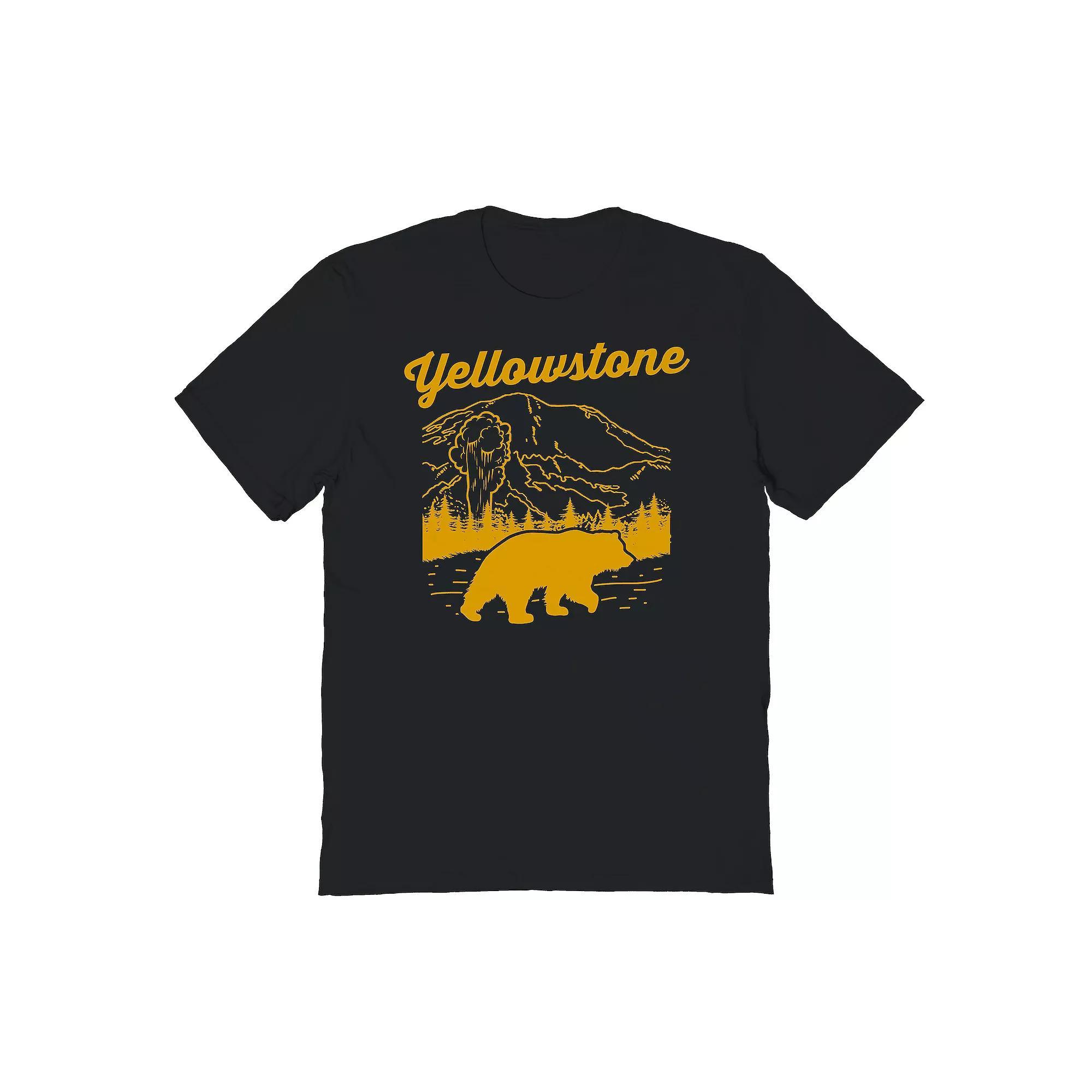 Men's Country Parks Yellowstone Graphic Tee, Size: XL, Black Product Image