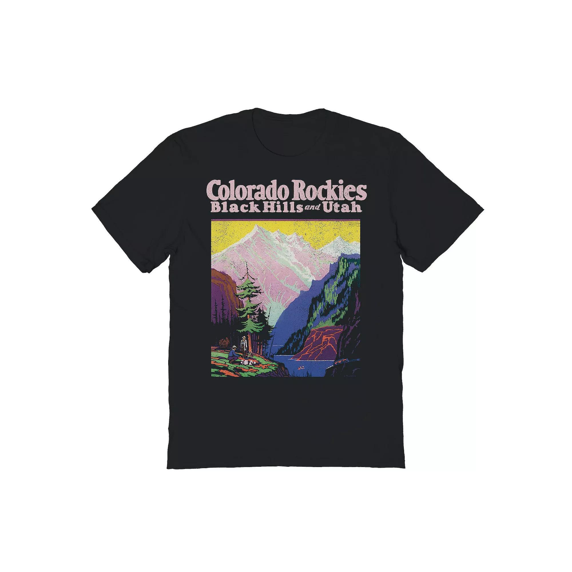 Men's Colorado Rockies Graphic Tee, Size: Small, Black Product Image