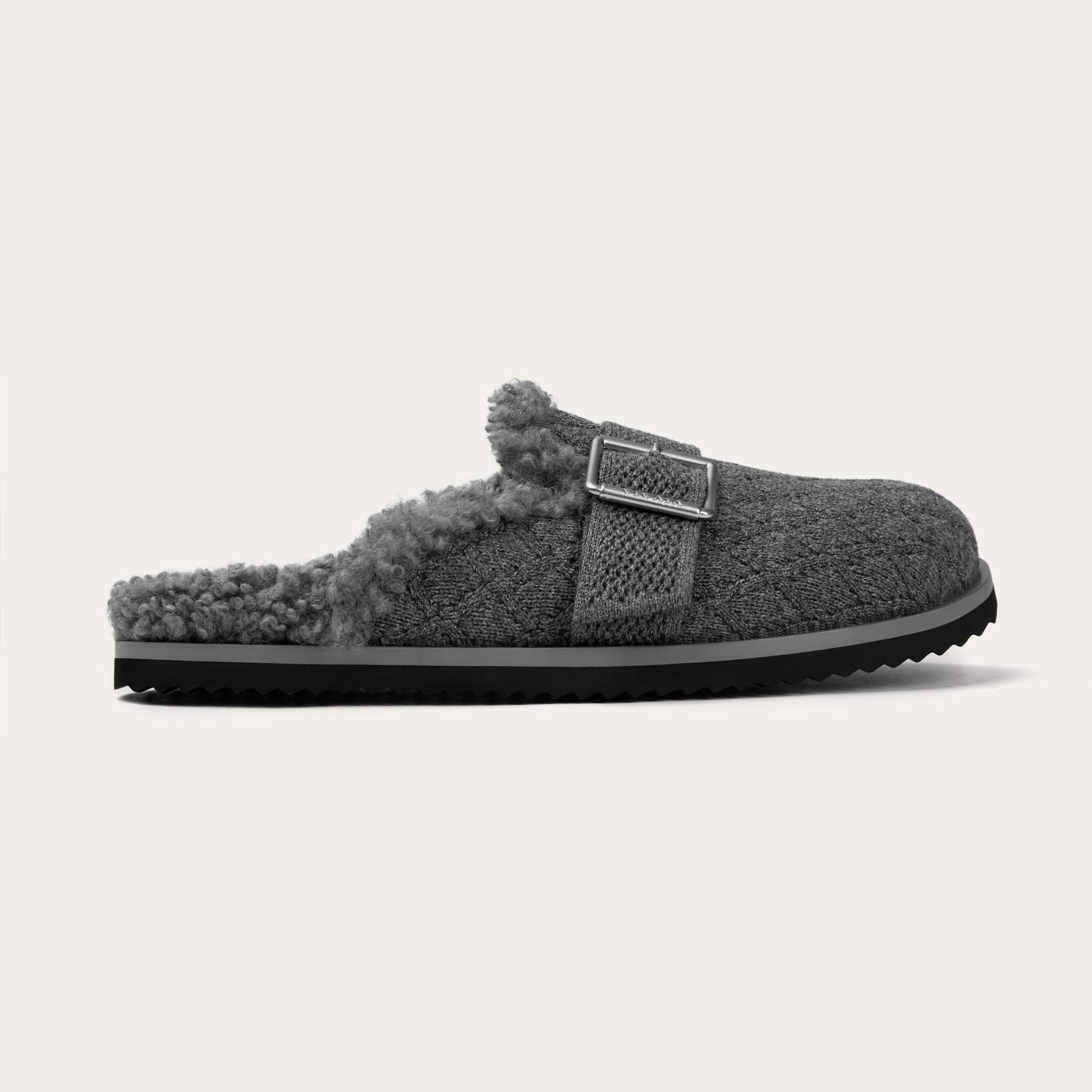 Round-Toe Wool Slippers (Hazel) Product Image
