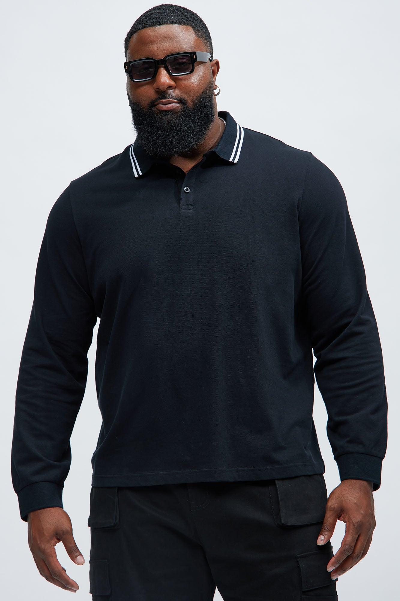 Wilson Long Sleeve Polo - Black Product Image