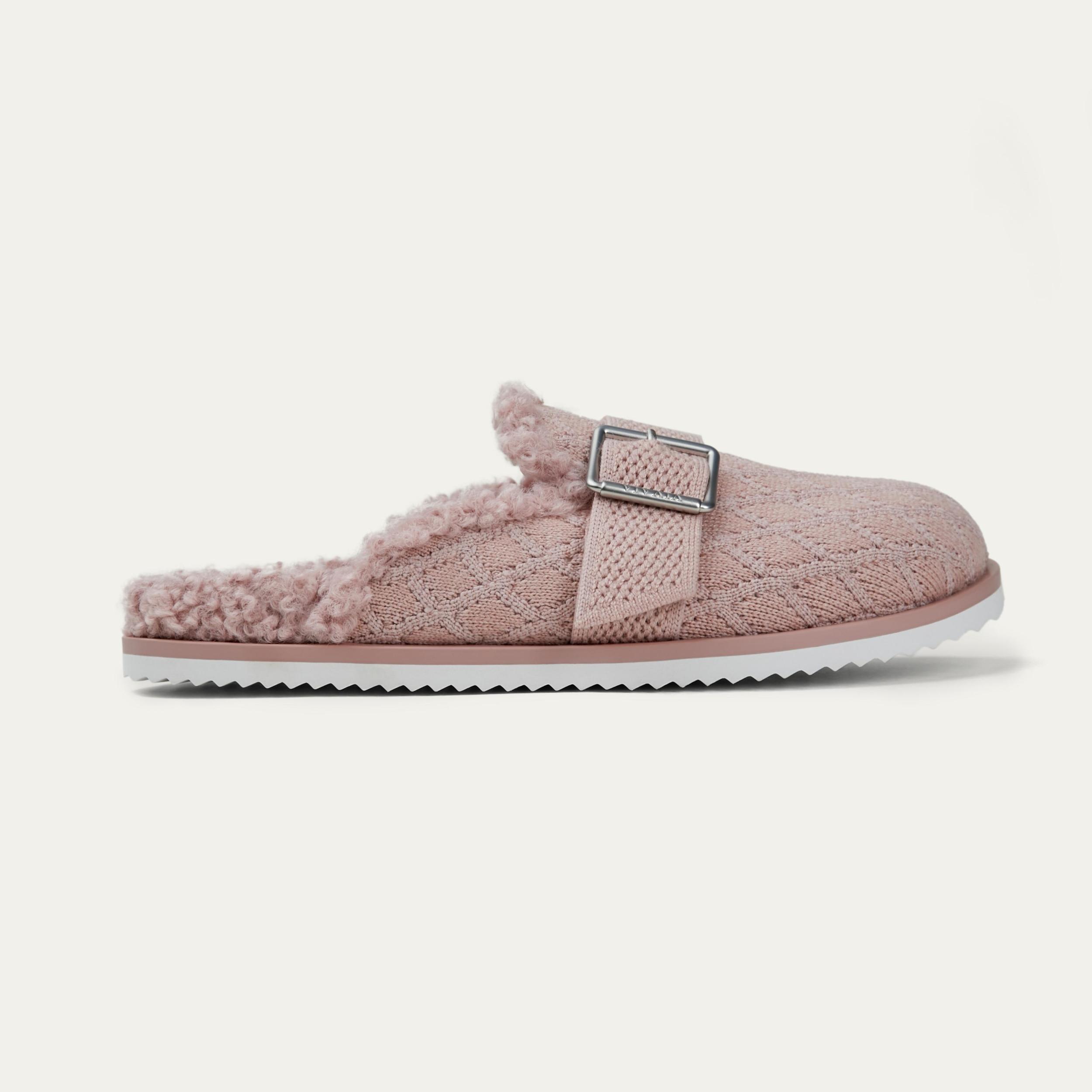 Round-Toe Wool Slippers (Hazel) Product Image