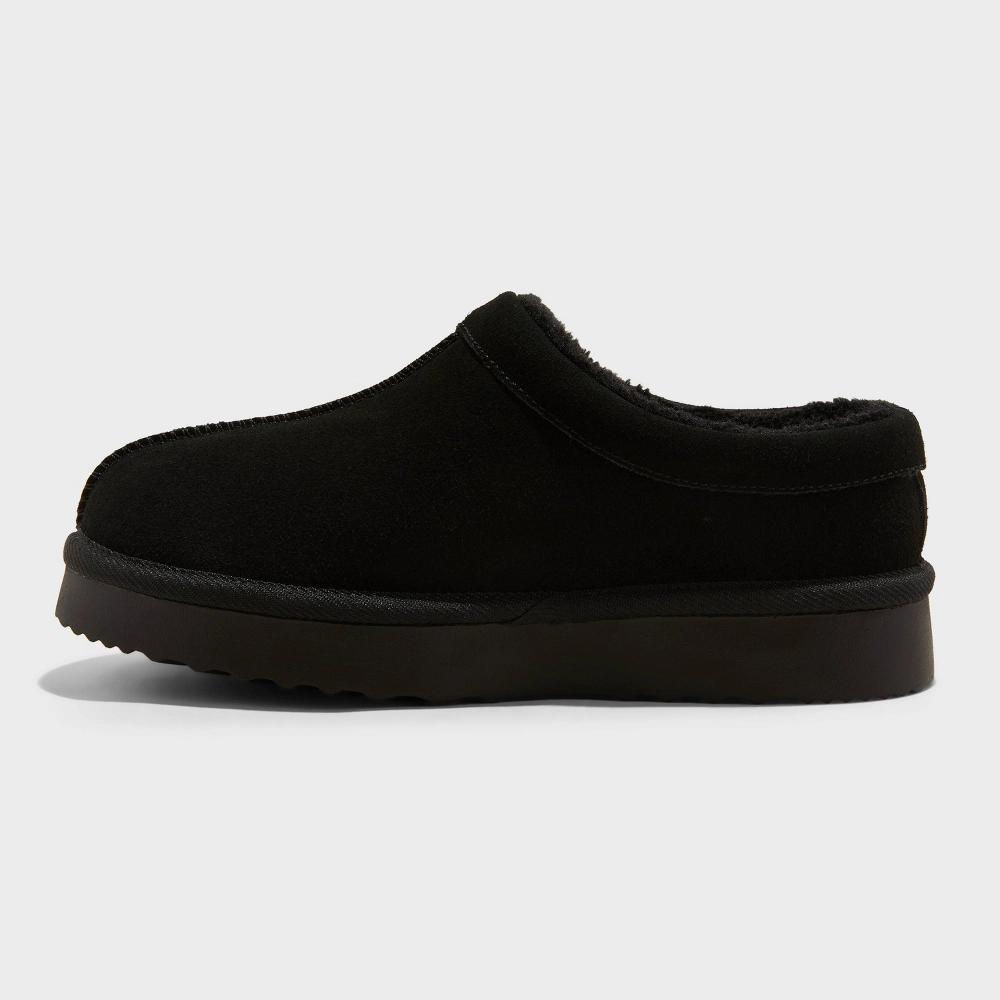 Womens Kaya Genuine Suede Clog Slippers - Auden Black 8 Product Image
