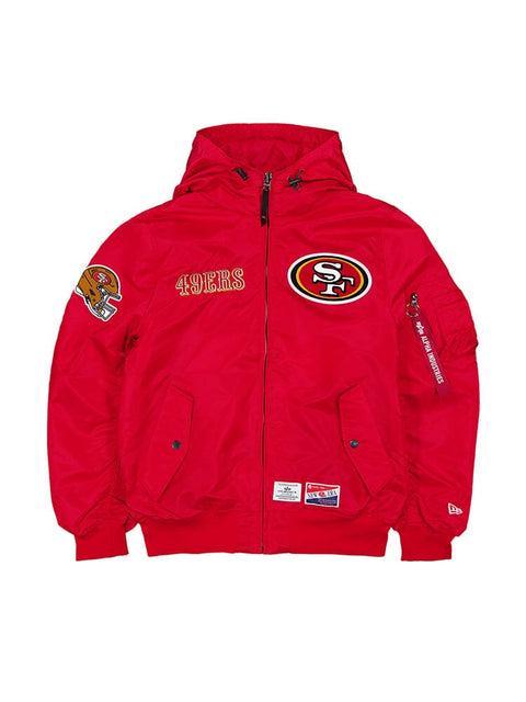 SAN FRANCISCO 49ERS X ALPHA X NEW ERA L-2B BOMBER JACKET Product Image