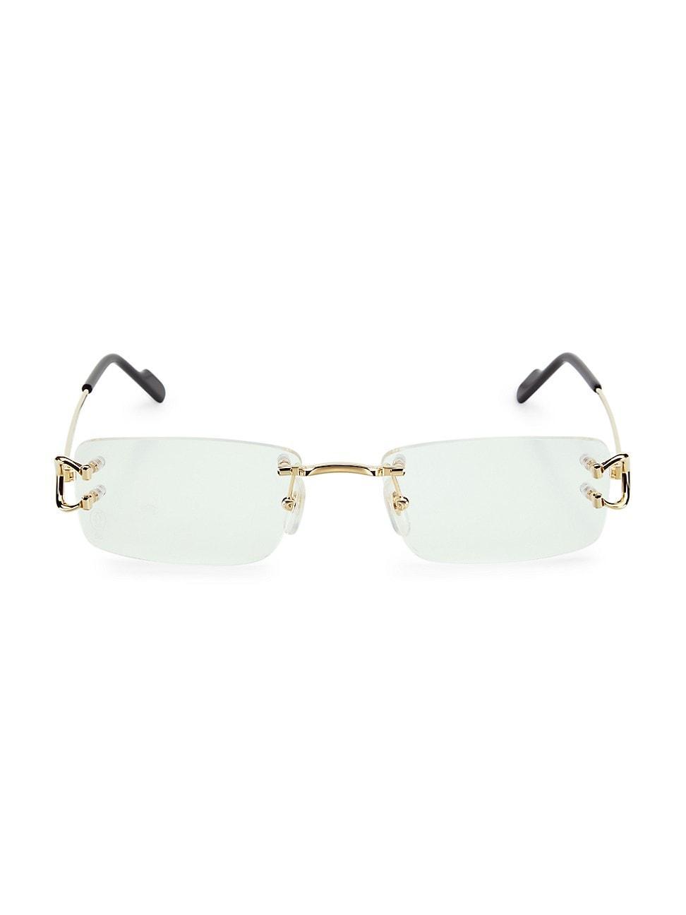 Mens Signature C Rimless 24K Gold-Plated 56MM Rectangular Eyeglasses Product Image