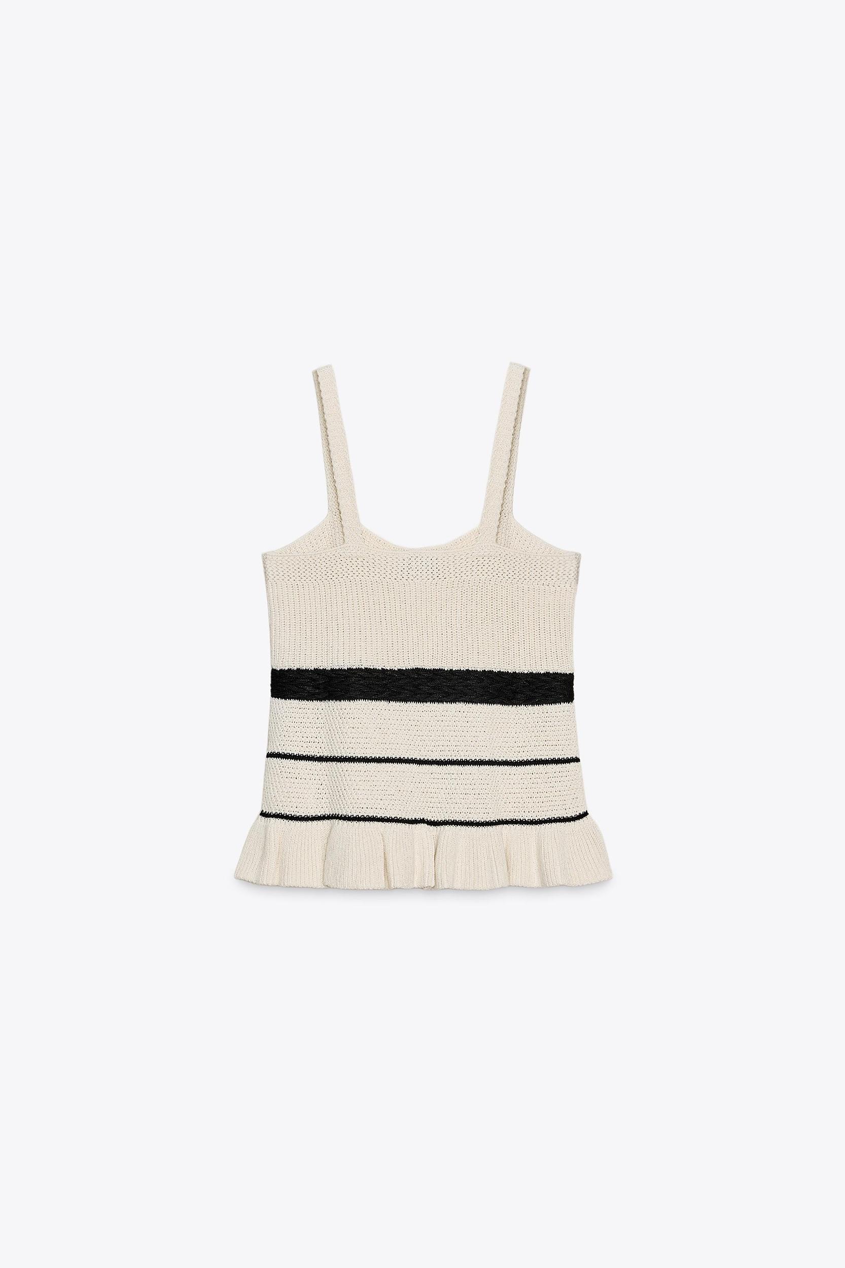 TEXTURED KNIT SPAGHETTI STRAP TOP Product Image
