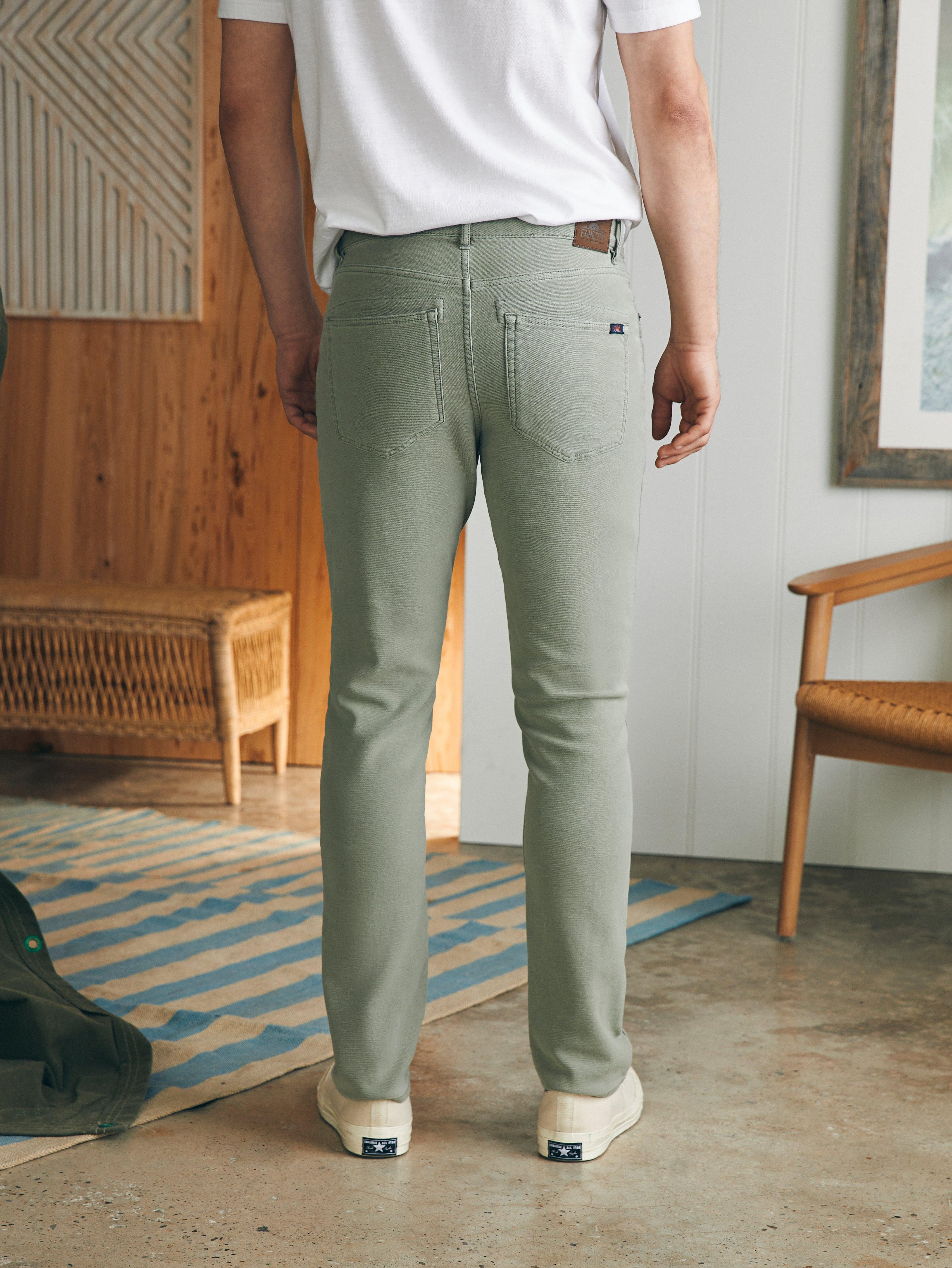 Stretch Terry 5-Pocket Pant (30" Inseam) - Faded Olive Male Product Image