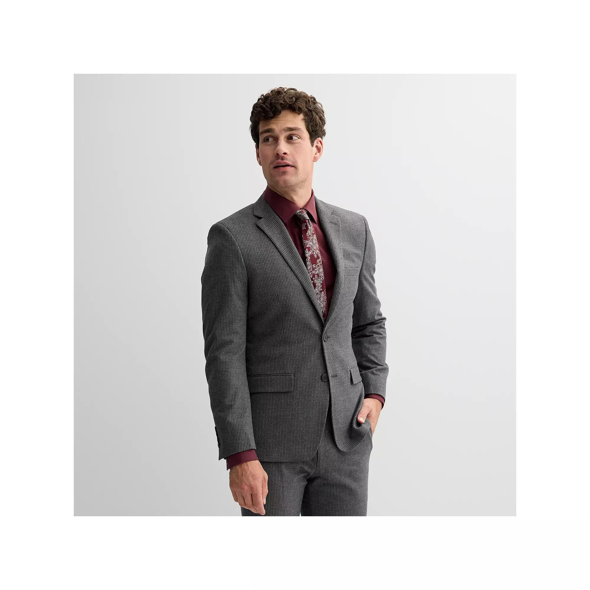 Men's Apt. 9® Premier Flex Performance Extra-Slim Washable Suit Jacket, Size: 36 Short, Gray Pinstripe Product Image