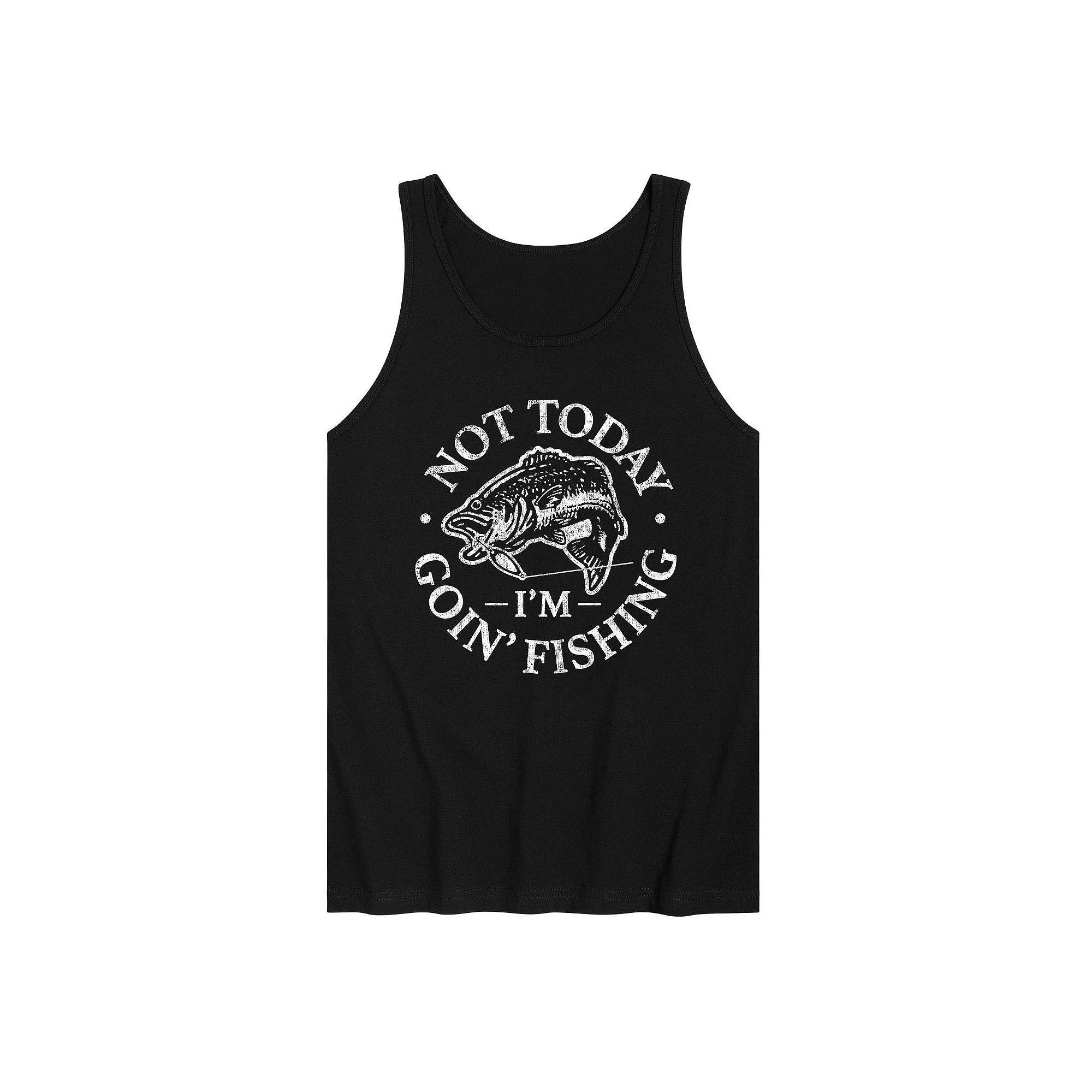 Mens Not Today Goin Fishing Tank Top Product Image