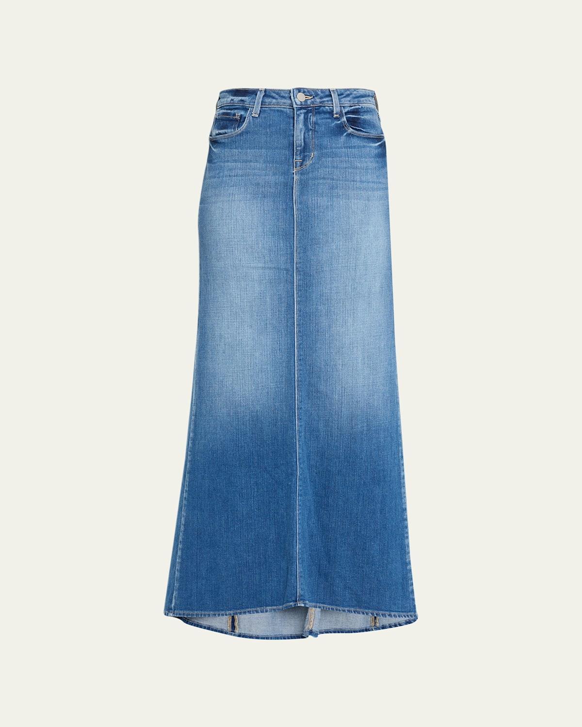 Kailani Denim Mermaid Maxi Skirt Product Image