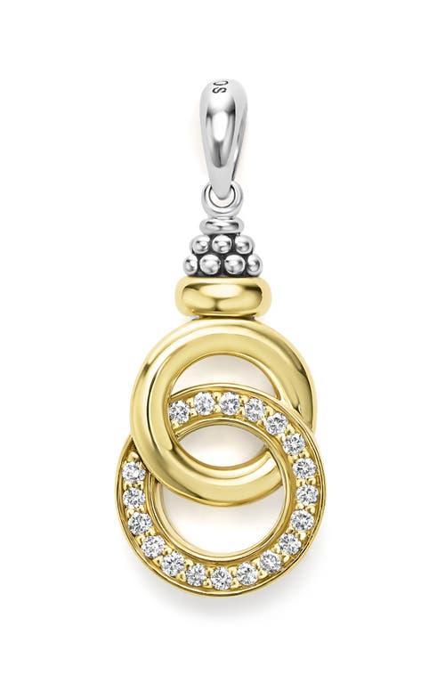 LAGOS Signature Caviar Two-tone Interlocking Diamond Pendant Product Image