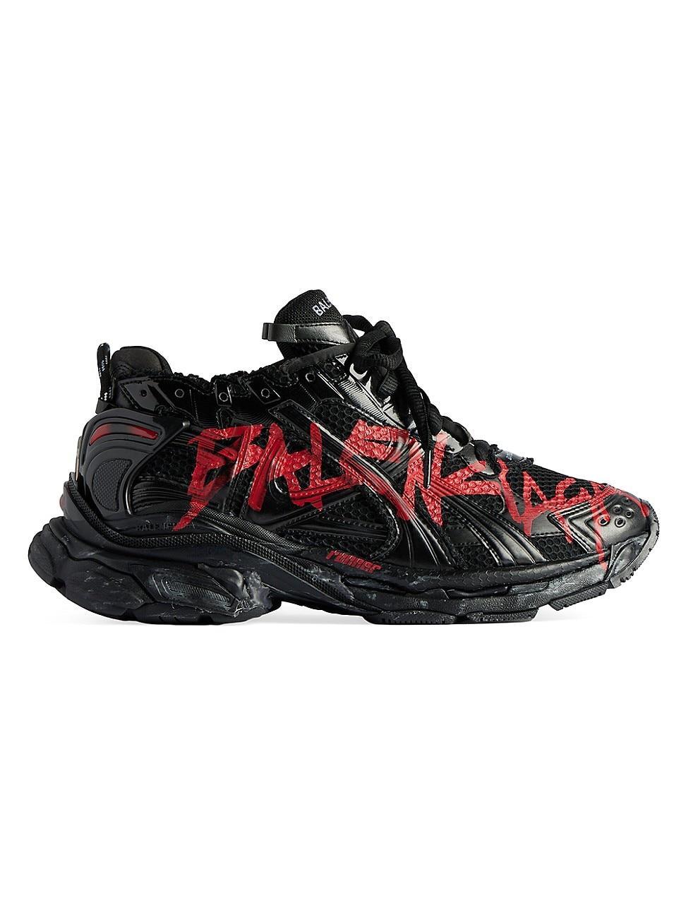 Mens Runner Graffiti Sneakers Product Image