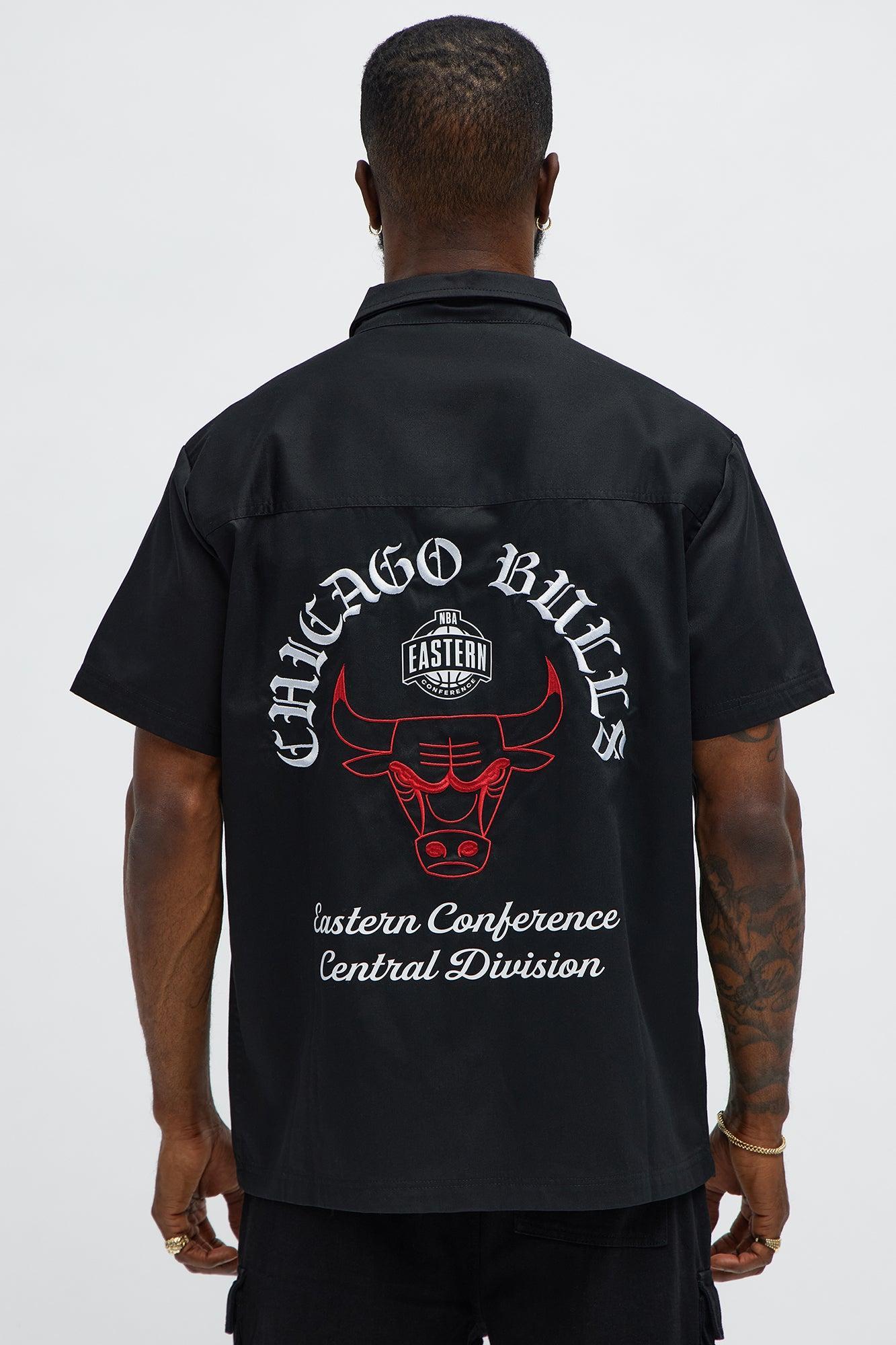 Bulls Regular Fit Button Up Shirt - Black Product Image