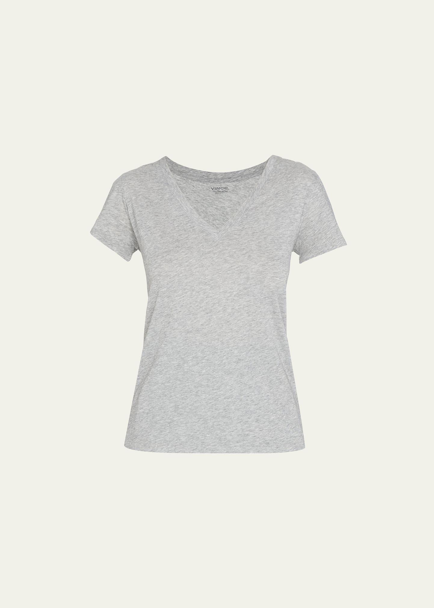 Essential Pima Cotton V-Neck Tee Product Image