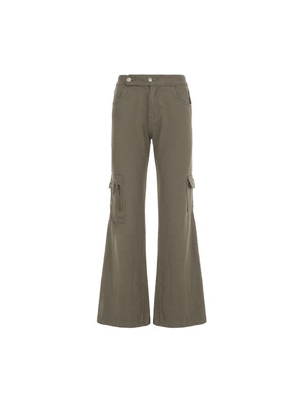 Zip Pocket Design Cargo Jeans Product Image