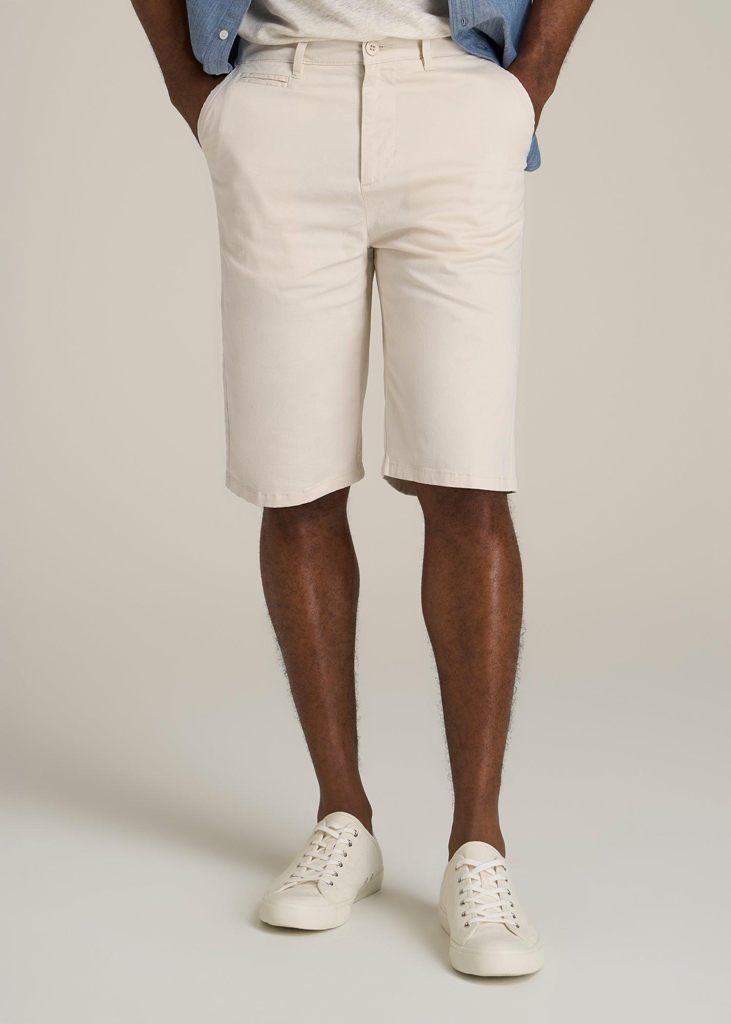 Chino Shorts for Tall Men in Chalk Product Image