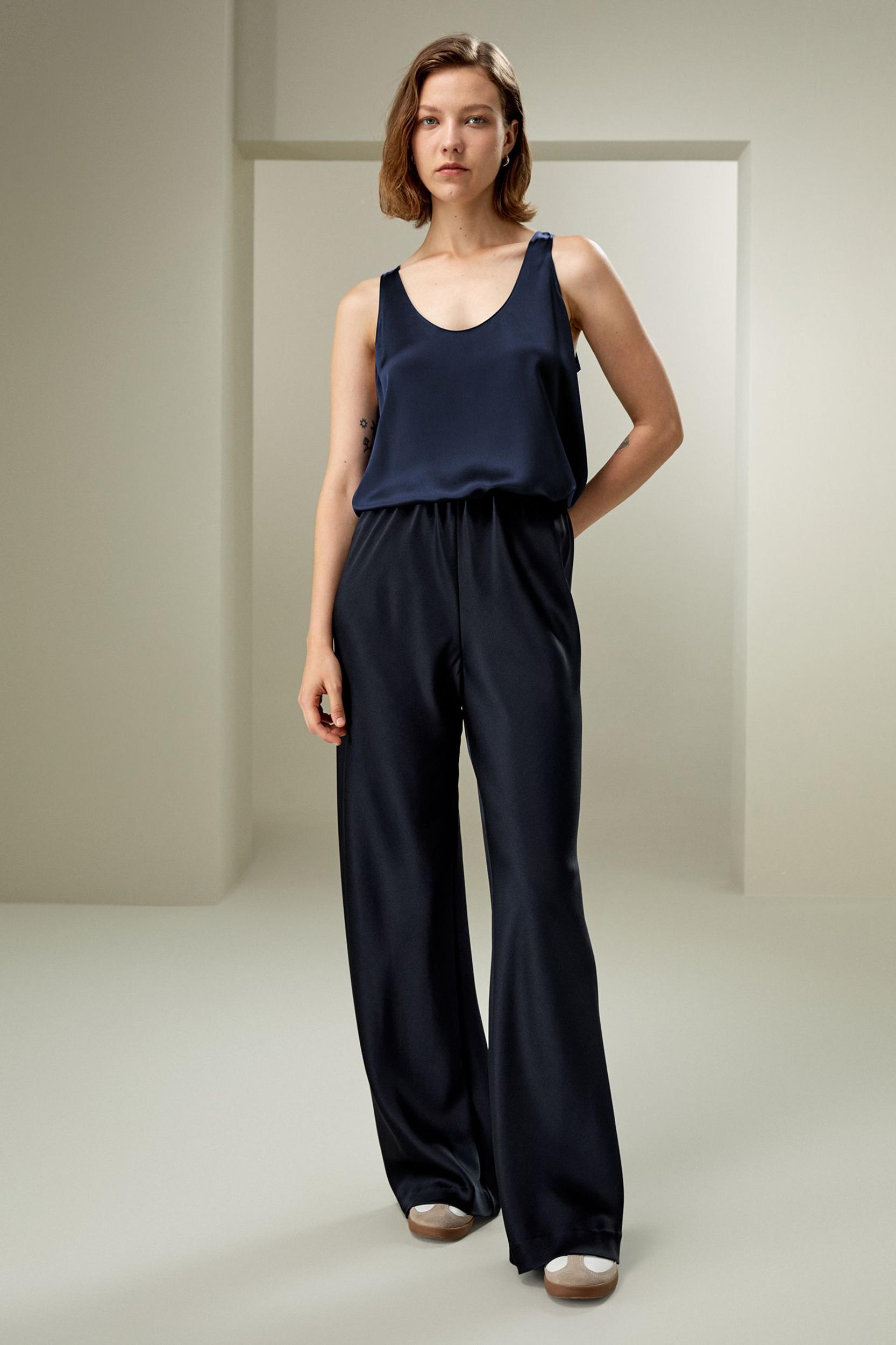 Full bias cut silk pants Product Image