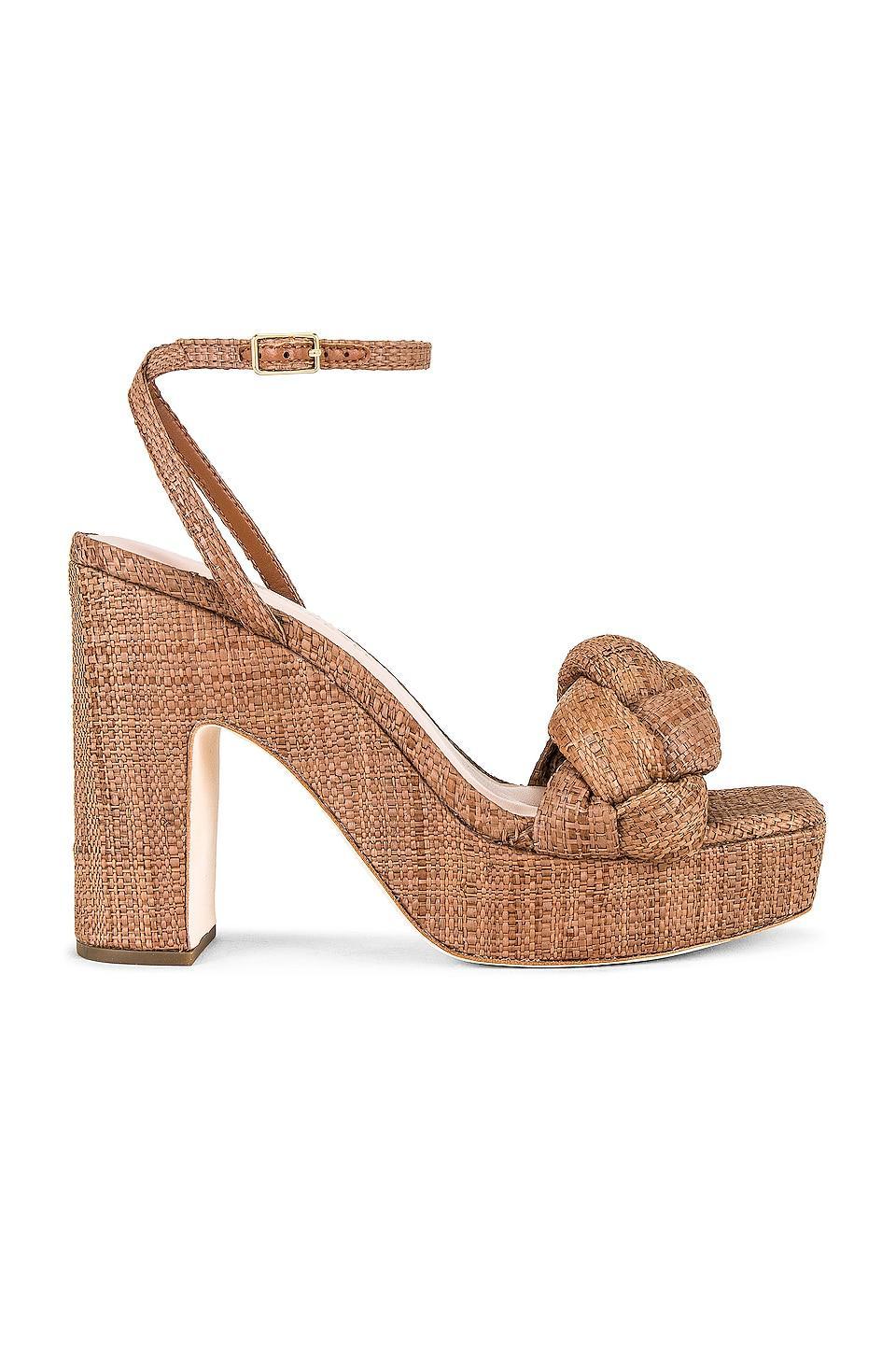 Womens Fae Braided Raffia Platform Sandals Product Image