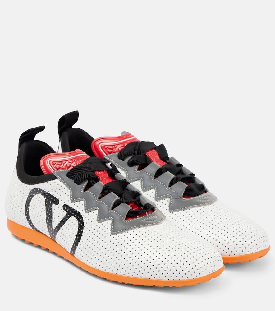 VALENTINO GARAVANI Chromathon Low-top Sneakers In Perforated Leather In Multi Product Image