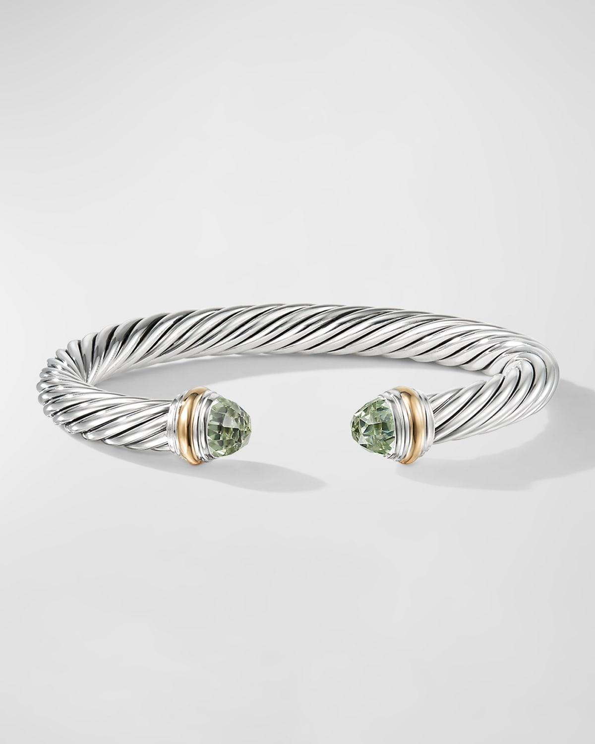David Yurman Cable Classics Bracelet with Prasiolite and 14K Yellow Gold Product Image
