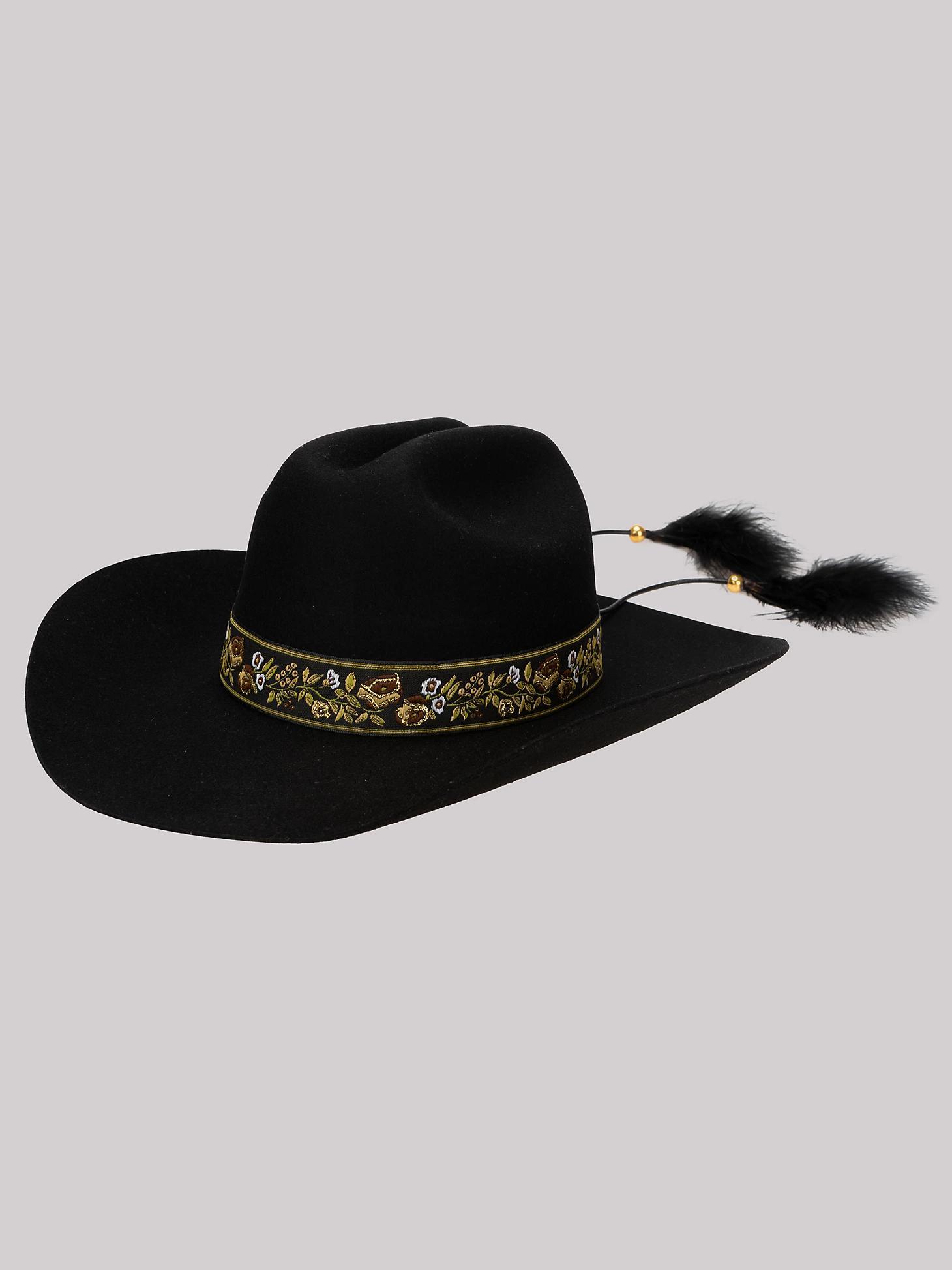 Women's Embroidered Band with Tassels Cowboy Hat | Women's ACCESSORIES | Wrangler® Product Image