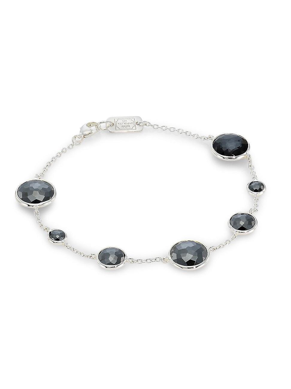 7-Stone Link Bracelet in Sterling Silver Product Image