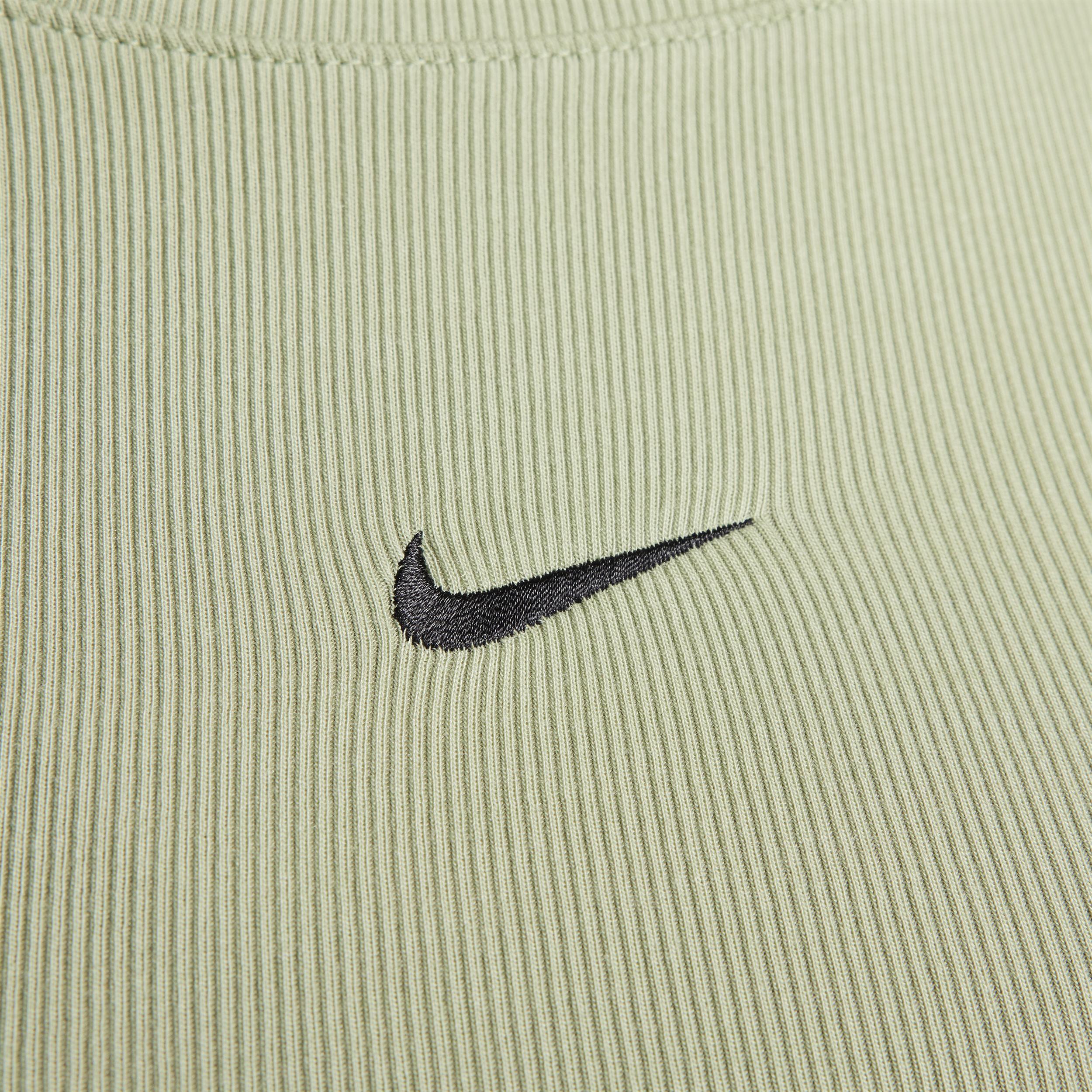 Nike Sportswear Essential Women's Ribbed Long-Sleeve Mod Crop Top Product Image