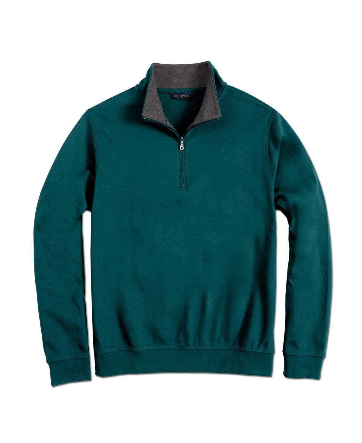 Scott Barber Mens Pima Interlock Zip Mock Sweatshirt Product Image
