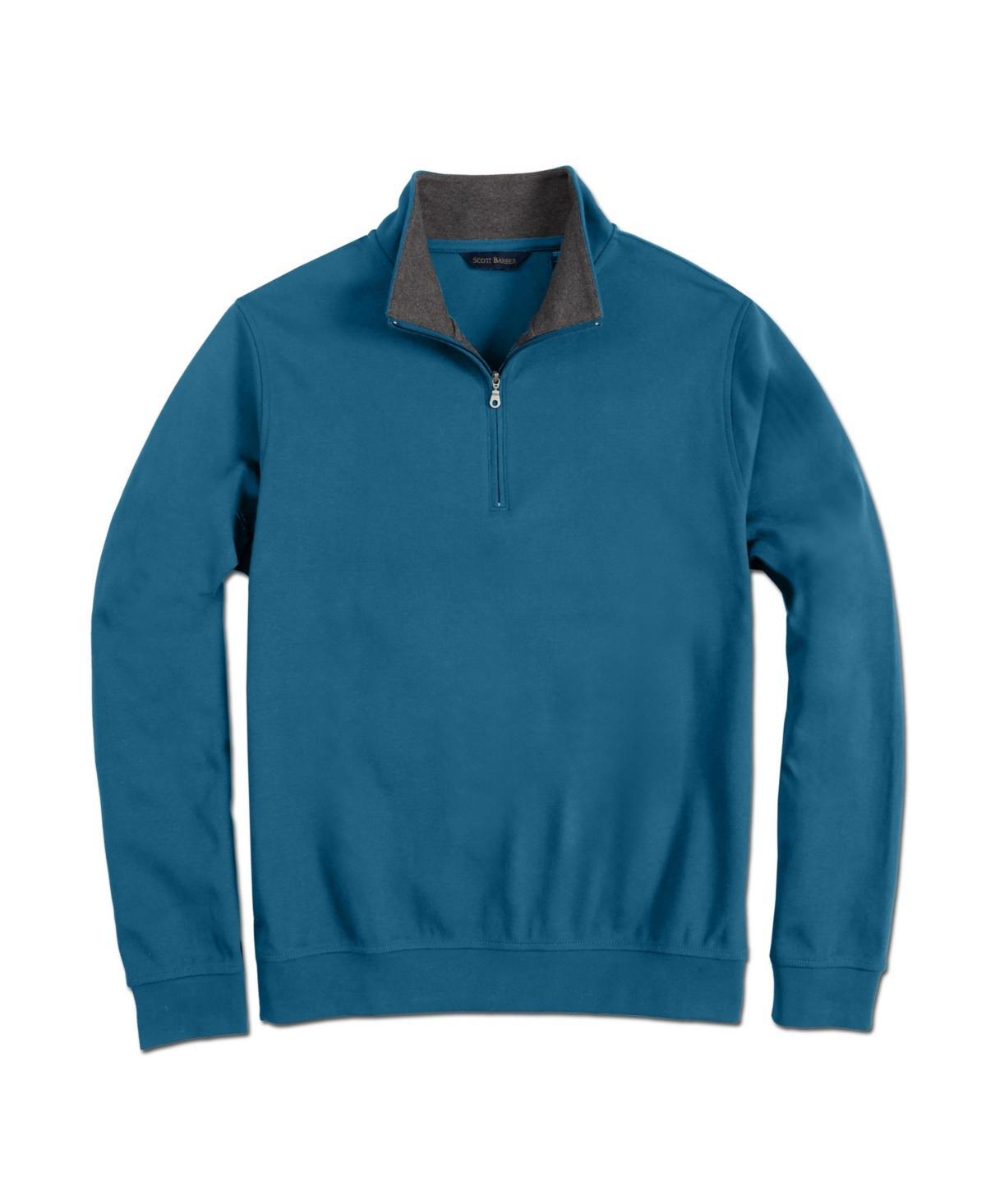 Scott Barber Mens Pima Interlock Zip Mock Sweatshirt Product Image