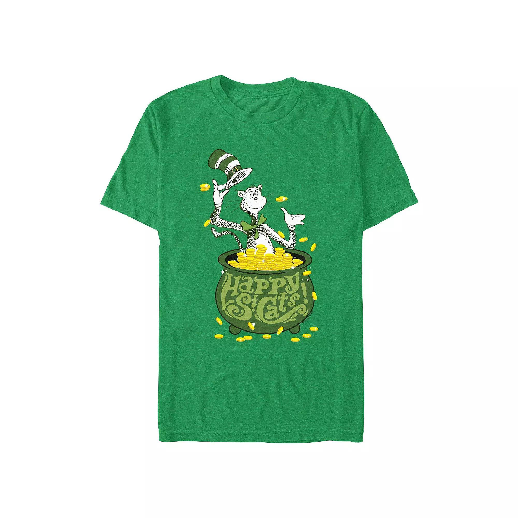 Big & Tall Happy St. Cats Graphic Tee, Men's, Size: 4XL, Kelly Grey Product Image