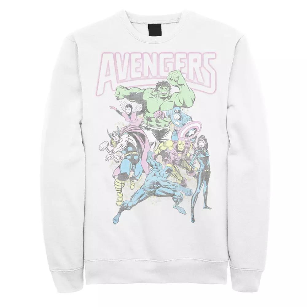 Men's Marvel Avengers Band Sweatshirt, Size: Small, White Product Image