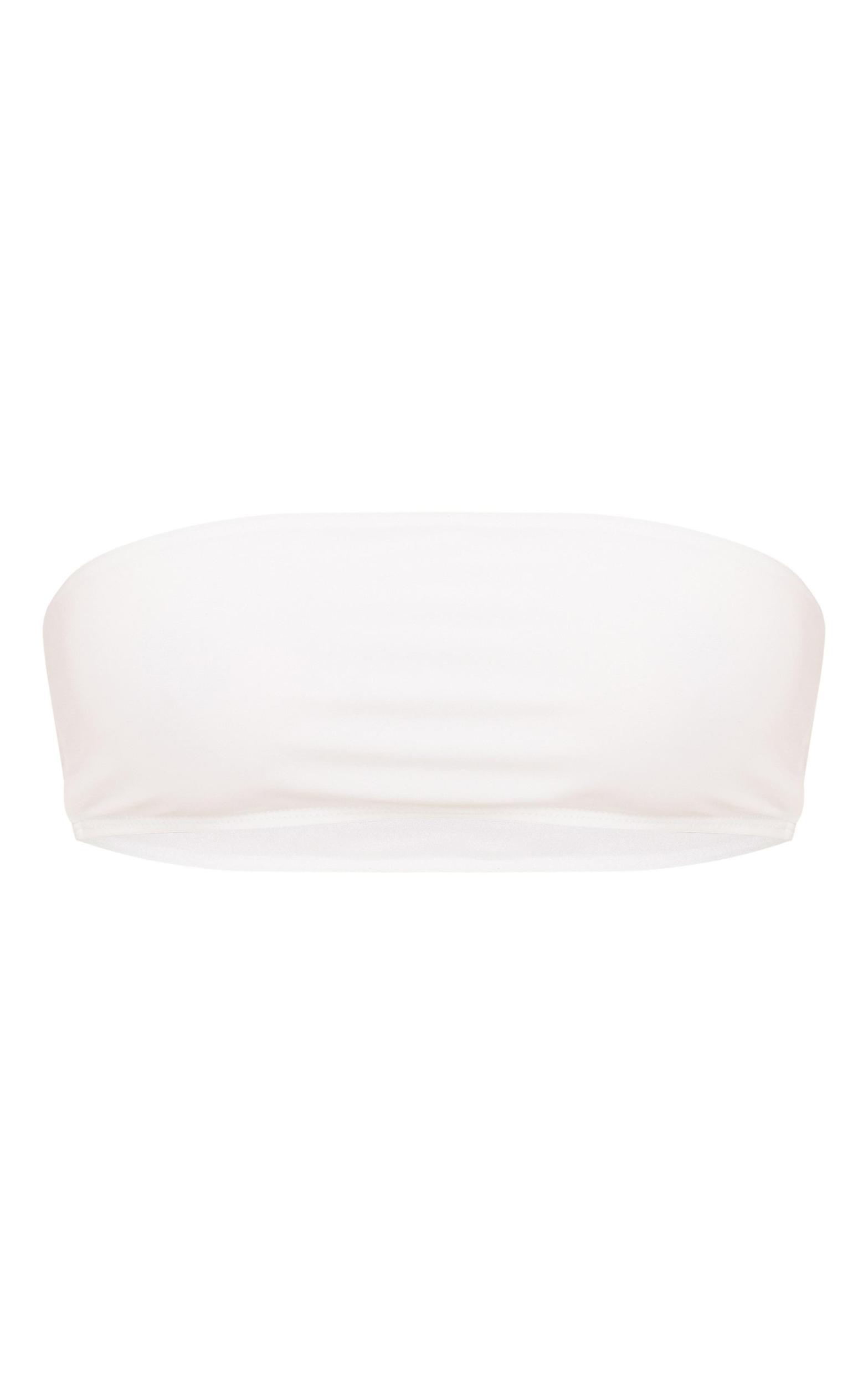 White Bandeau Mix & Match Bikini Top Product Image