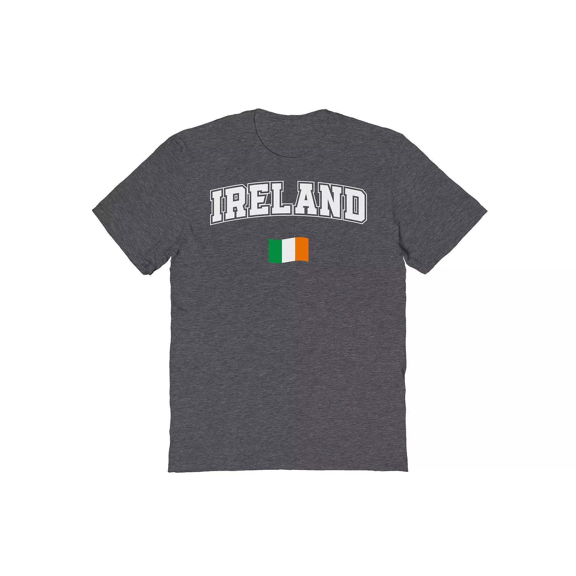 Mens Ireland Flag Graphic Tee Dark Grey Product Image