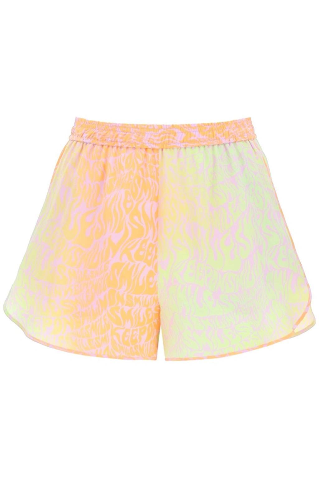 STELLA MCCARTNEY Printed Silk Shorts In Orchid Product Image